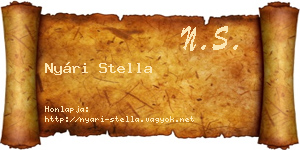 Nyári Stella névjegykártya